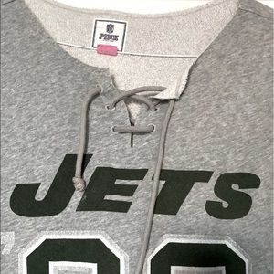 Victoria’s Secret PINK NY Jets Lace up Sweatshirt